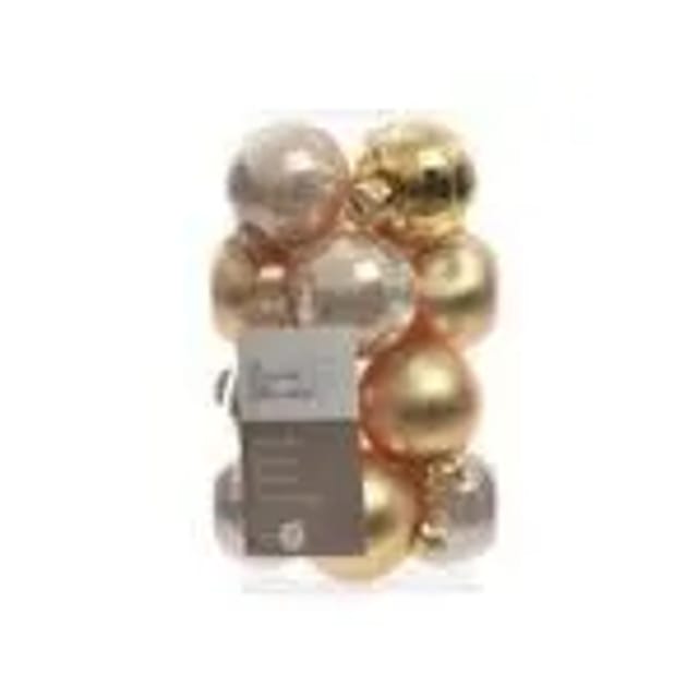 Kaemingk Weihnachtsbaumkugeln Glas 3,5 cm 16 Stueck Perle Gold
