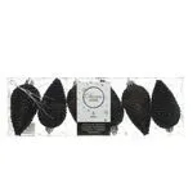 Kaemingk Christbaumschmuck Zapfen Bruchfest 4,5 cm H 8 cm 6 Stueck Schwarz
