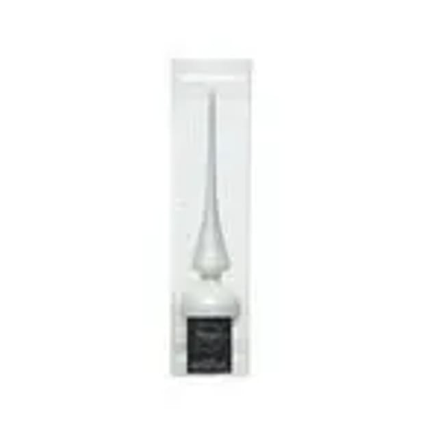 Kaemingk Christbaumschmuck Christbaumspitze Glas 6 x 26 cm Winterweiss Emaille