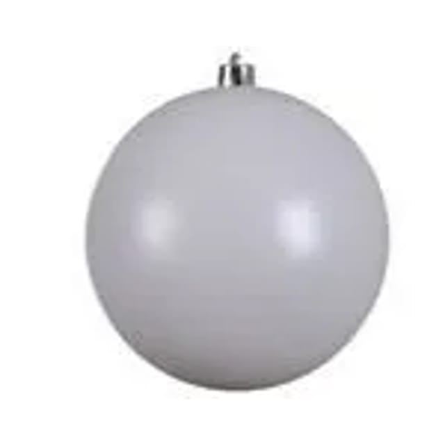 Kaemingk Weihnachtsbaumkugeln Bruchfest 20 cm 1 Stueck Winterweiss Glanz