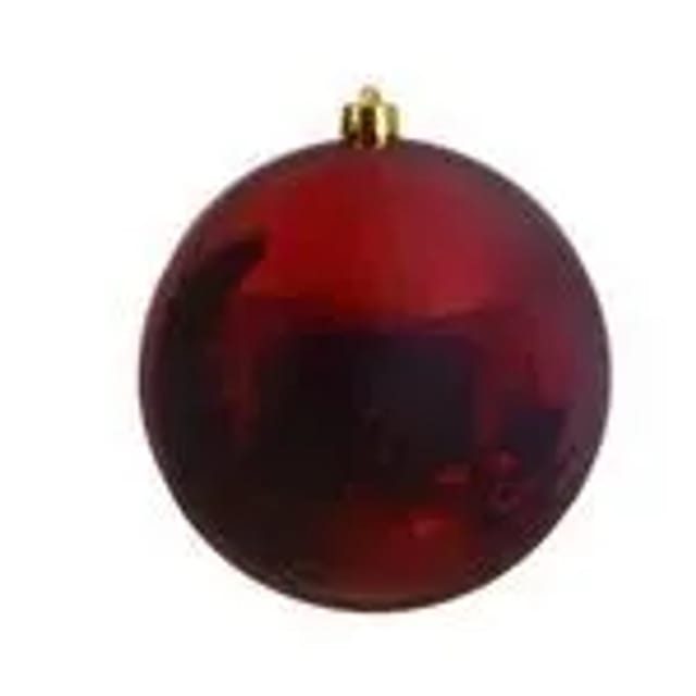 Kaemingk Weihnachtsbaumkugeln Bruchfest 20 cm 1 Stueck Rot Glanz