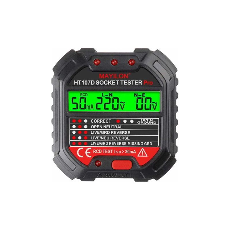Erdungsleiterprüfer Für Steckdosentester, Steckdosenphase (eu-verordnung Ht107d) - Dpzo Trimec