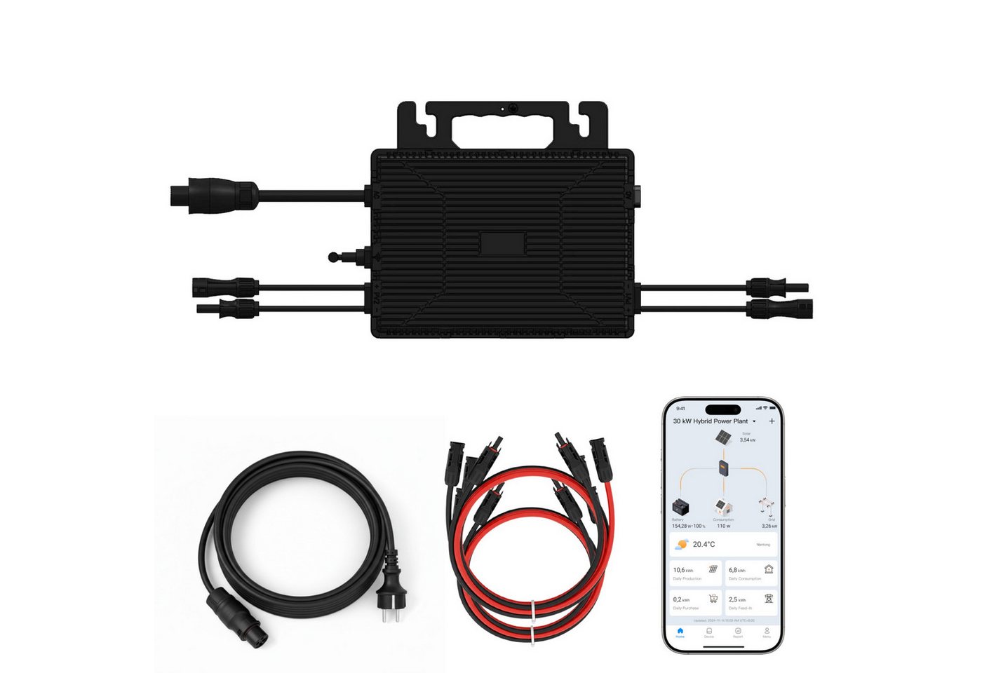 ASTRO Energy Mikro-Wechselrichter 800W TM-L800Mi für Balkonkraftwerk 2MPPT mit WIFI inkl.5m Anschlusskabel & 4x1m Solar-Verlängerungen Micro Inverter Bild 5