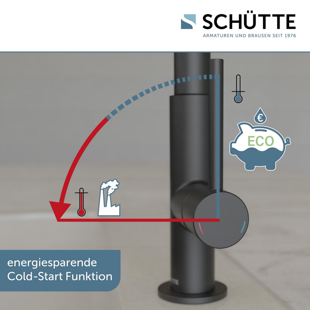 Schütte Spültischarmatur Cardiff Schwarz Matt