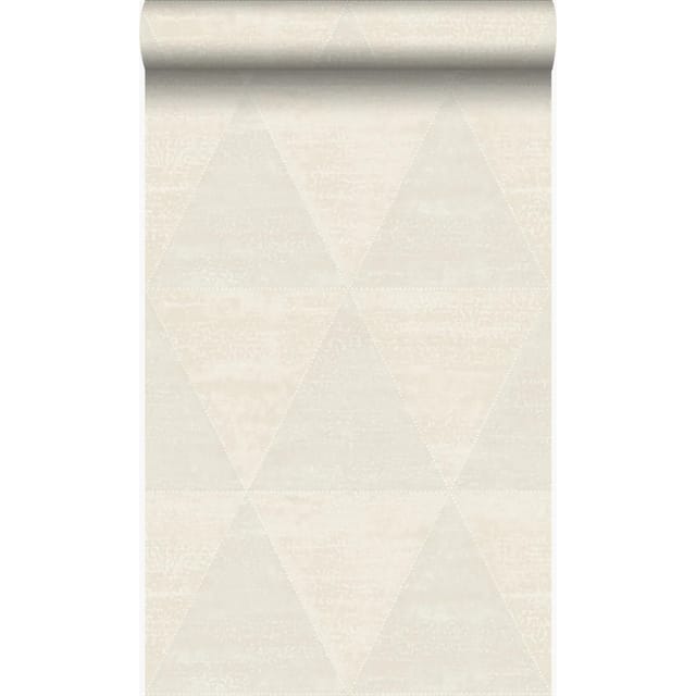 Origin Luxury Wallcoverings Tapete Verwitterte Metalldreiecke Elfenbeinweiß 53 Cm X 1005 Cm 337256