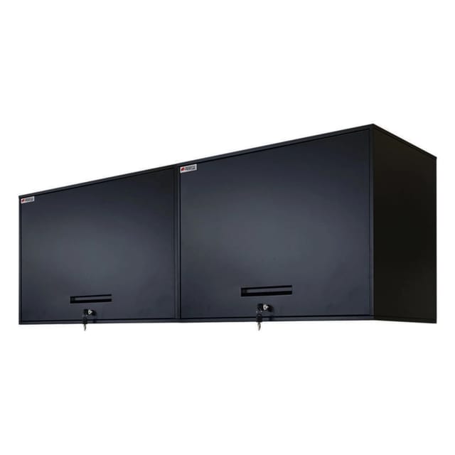 PROREGAL Mega Deal 2x Werkzeugschrank Elephant Metall Hängend Abschließbar Wandschrank 55x80x40Cm 2 Ebenen Schwarz Hängeschrank Werkstattschrank