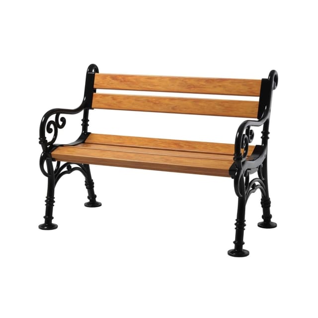 PROREGAL Gartenbank Curacao 2-Sitzer Holzoptik HxBxT 85x115x60cm Witterungs- & UV-beständiger Kunststoff Sitzbank