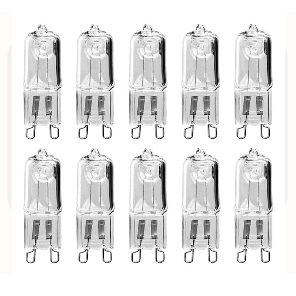 Packung Mit 10 G9-halogenlampen, 18 W, Für Pendelleuchten Und Nachttischlampen