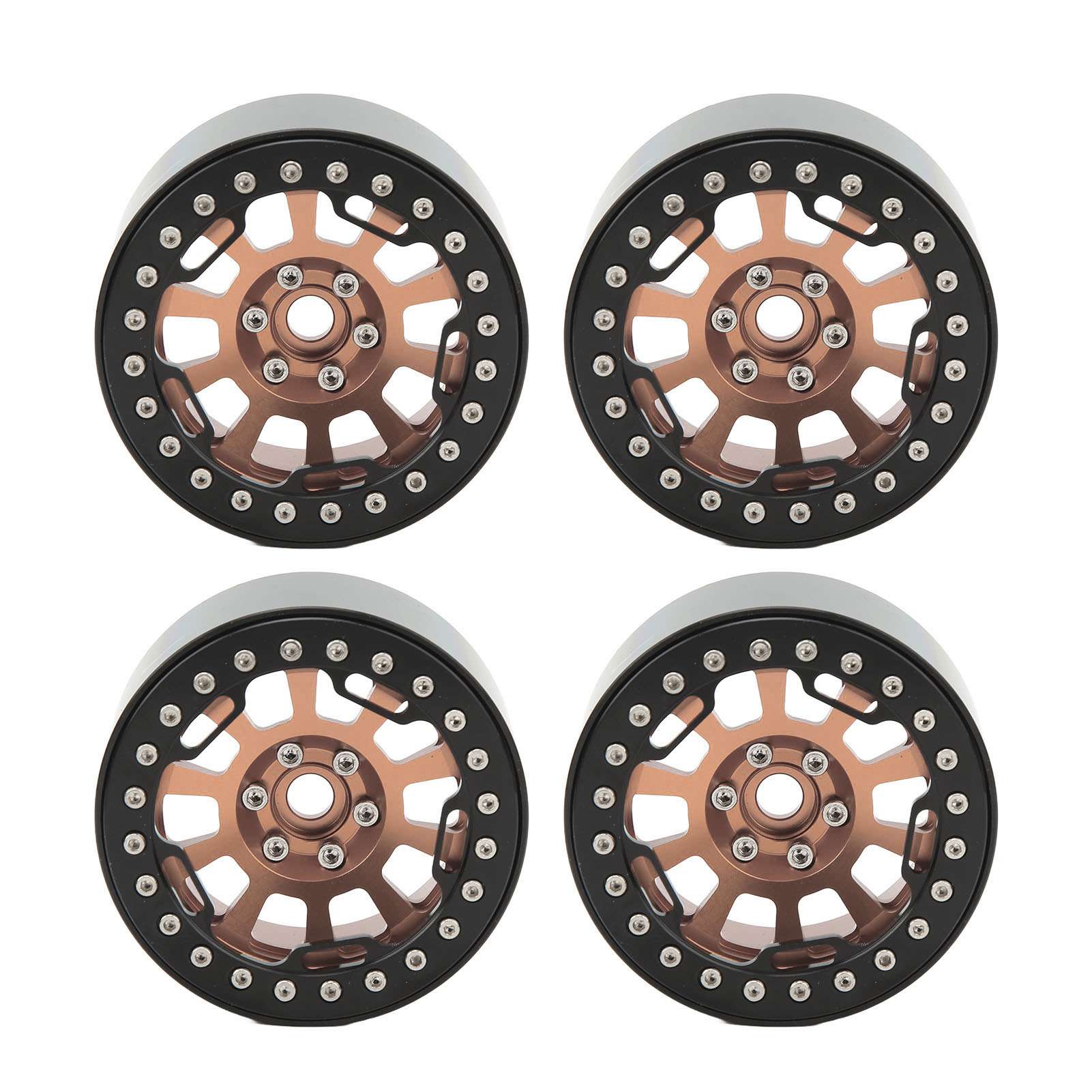 Stück 2,2 Zoll Universal-aluminiumlegierungsfelgen Für 1/10 Rc-modellsimulation Off-road Kupfer