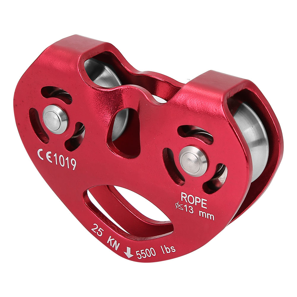 Hochleistungsfähige, Einseitig Drehbare 25-kn-heberolle Aus Aluminiumlegierung Für Kletterzwecke (rot)