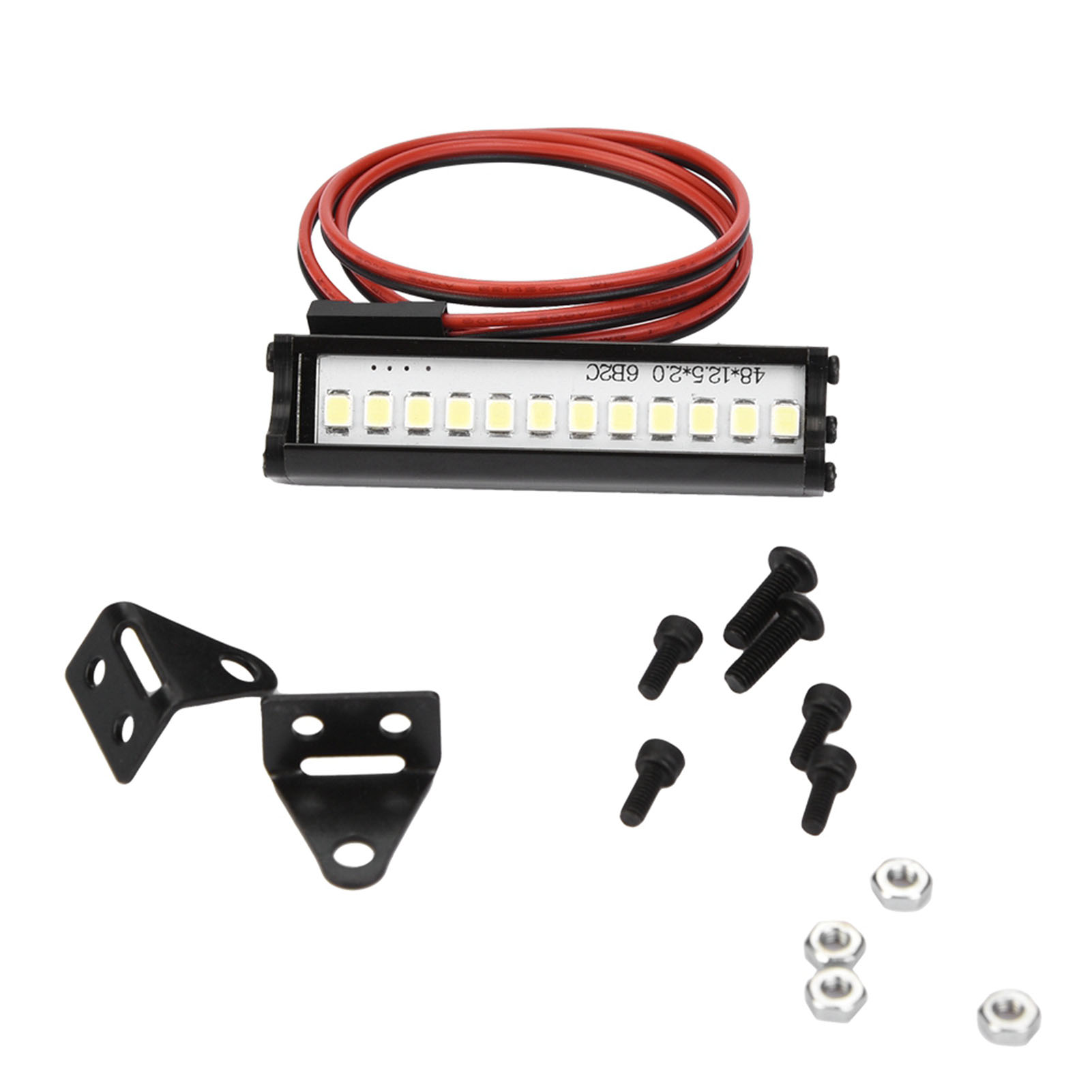 55mm Led-leiste Für Rc Crawler, 1:10 Rc-autolampe, Kompatibel Mit Trx4 90046 90048 Scx10, Leistungsstarke Beleuchtung.