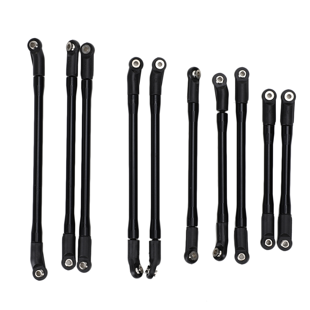10 Stück Rostbeständige Metallzugstangen Für Scx10 Ii Axial Chassis, Schwarz