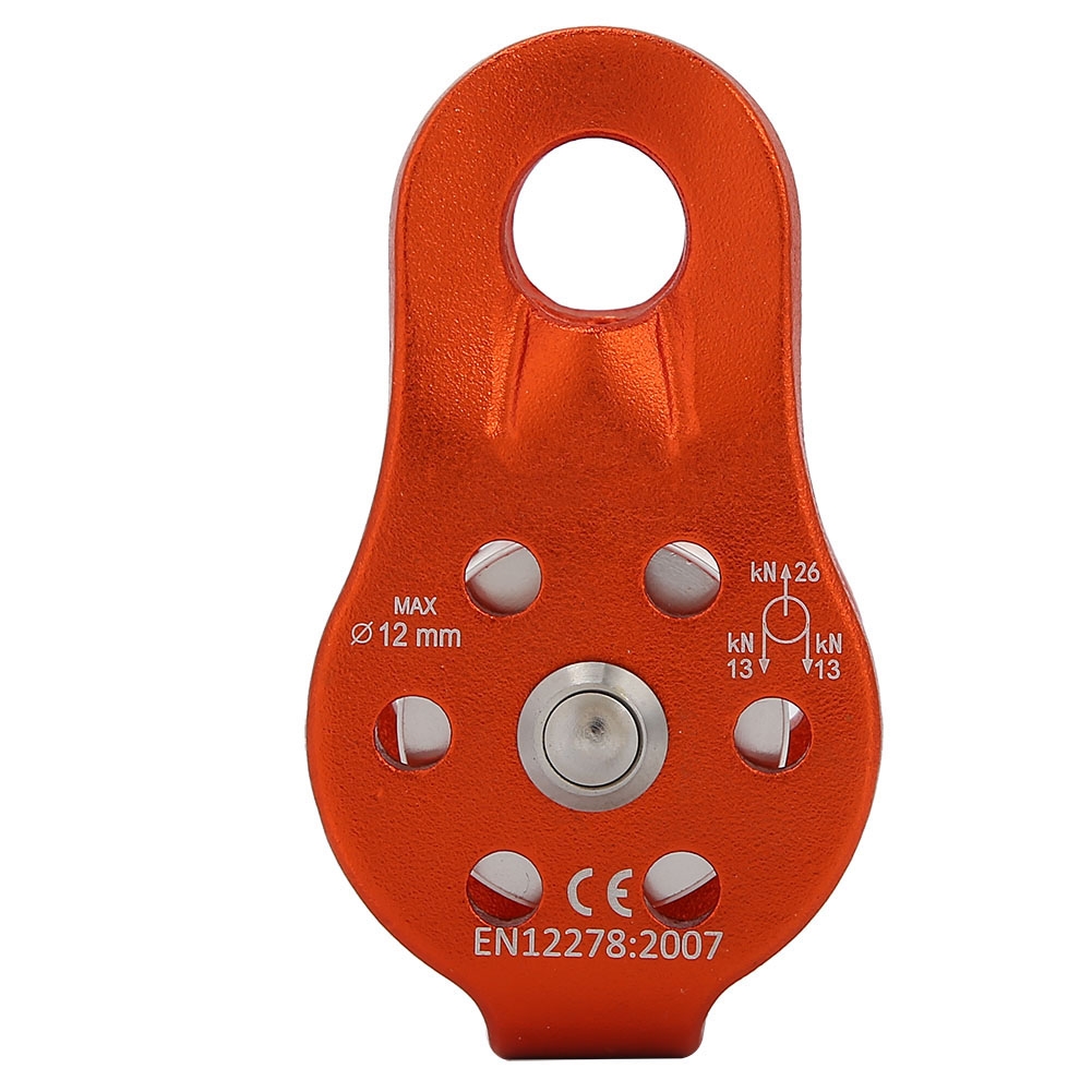 26 Kn Drehbare Seilrolle Aus Aluminiumlegierung Für 12-mm-seil – Hochleistungs-seilrollenblock In Orange