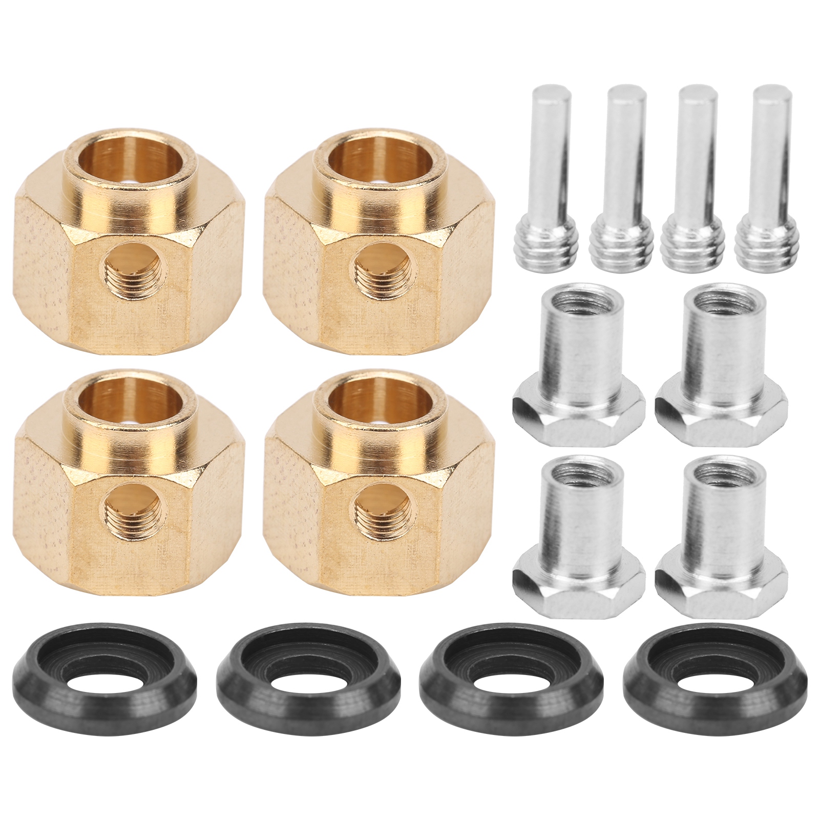 4-teiliger Messingadapter Für Sechskant-radnaben, Kompatibel Mit Trx4 Und Trx6 1/10 Rc-modellen (8 Mm)