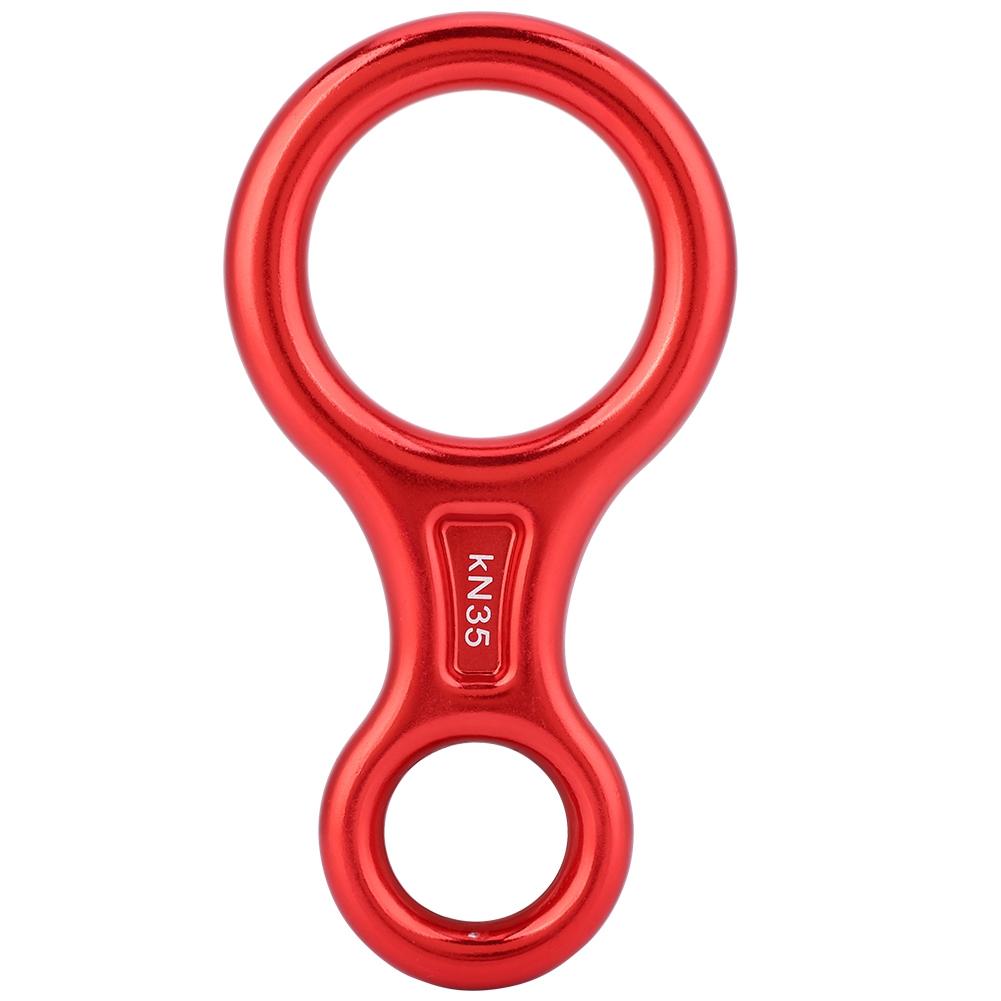 35kn Acht-ring-schnellabseilgerät Für Outdoor-klettern - Kletterkarabiner (rot)