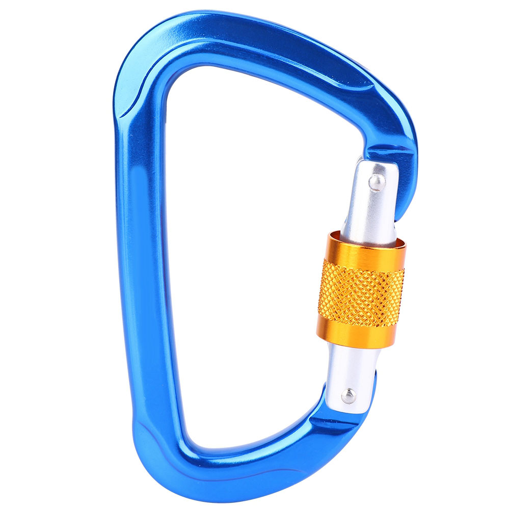 Stück D-ring Aus Aluminiumlegierung Zum Klettern, Sicherheitskarabiner Für Den Außenbereich (blau)
