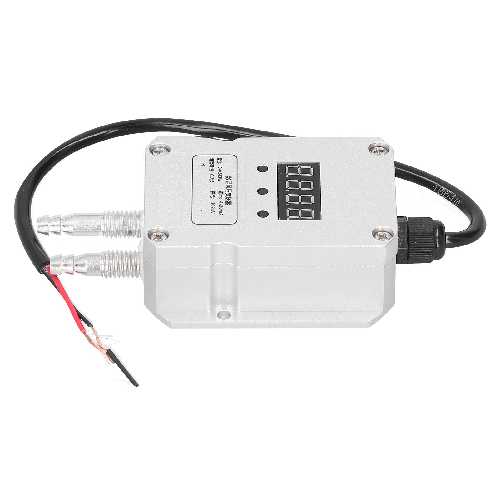 Differenzdrucktransmitter 0–0,5 Kpa Mit Digitalanzeige Zur Winderkennung, 4–20 Ma Dc24v Signal