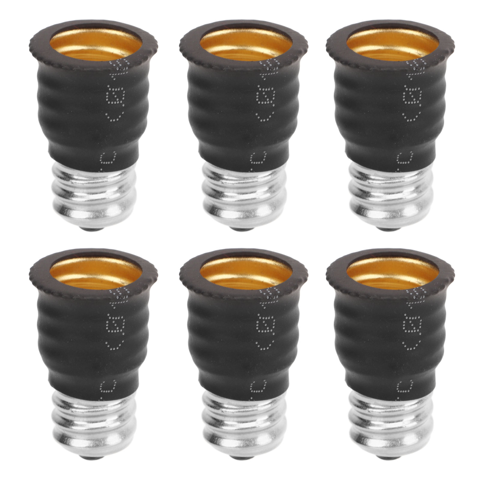 E12-auf-e14-adapter, Lampenfassungskonverter Für Led-deckenleuchten, Schlafzimmer, Wohnzimmer, Küche, Flur, Schwarz