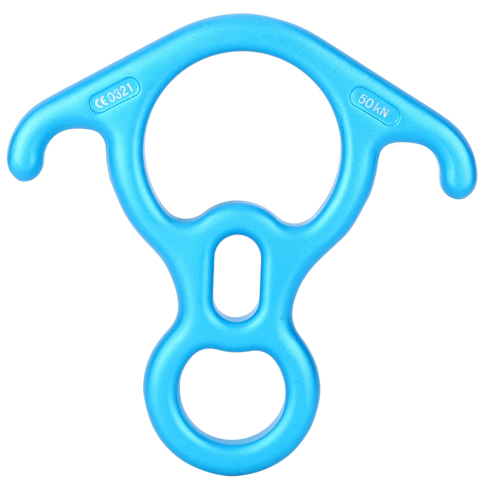 50 Kn Abseilkarabiner Mit Ochsenhorn-motiv, Hohe Festigkeit Für Klettern Und Outdoor-rettungseinsätze, Blau