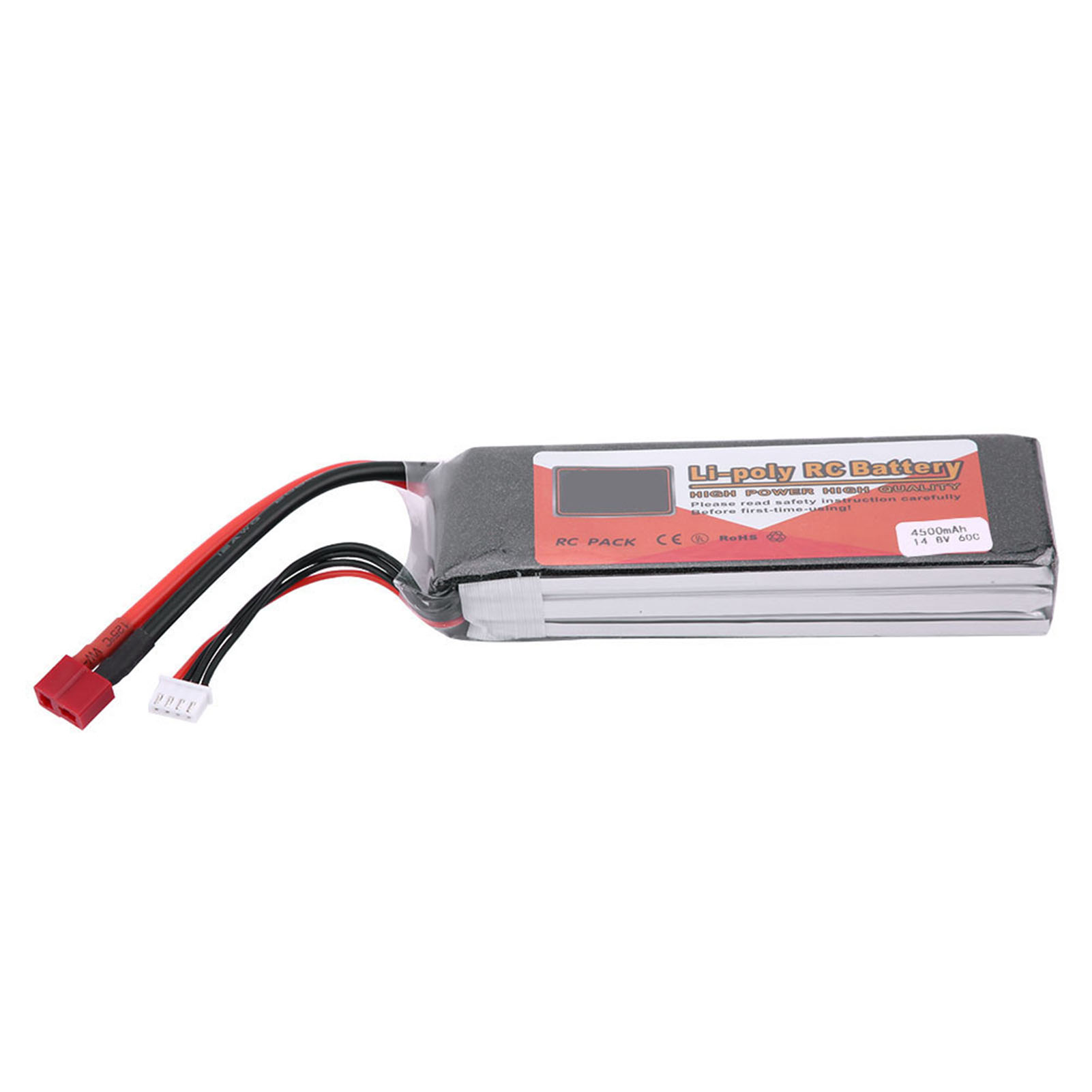 Zop Power 4s 14,8v 4500mah 60c Wiederaufladbarer Lipo-akku Mit T-stecker Für Rc-modellbau