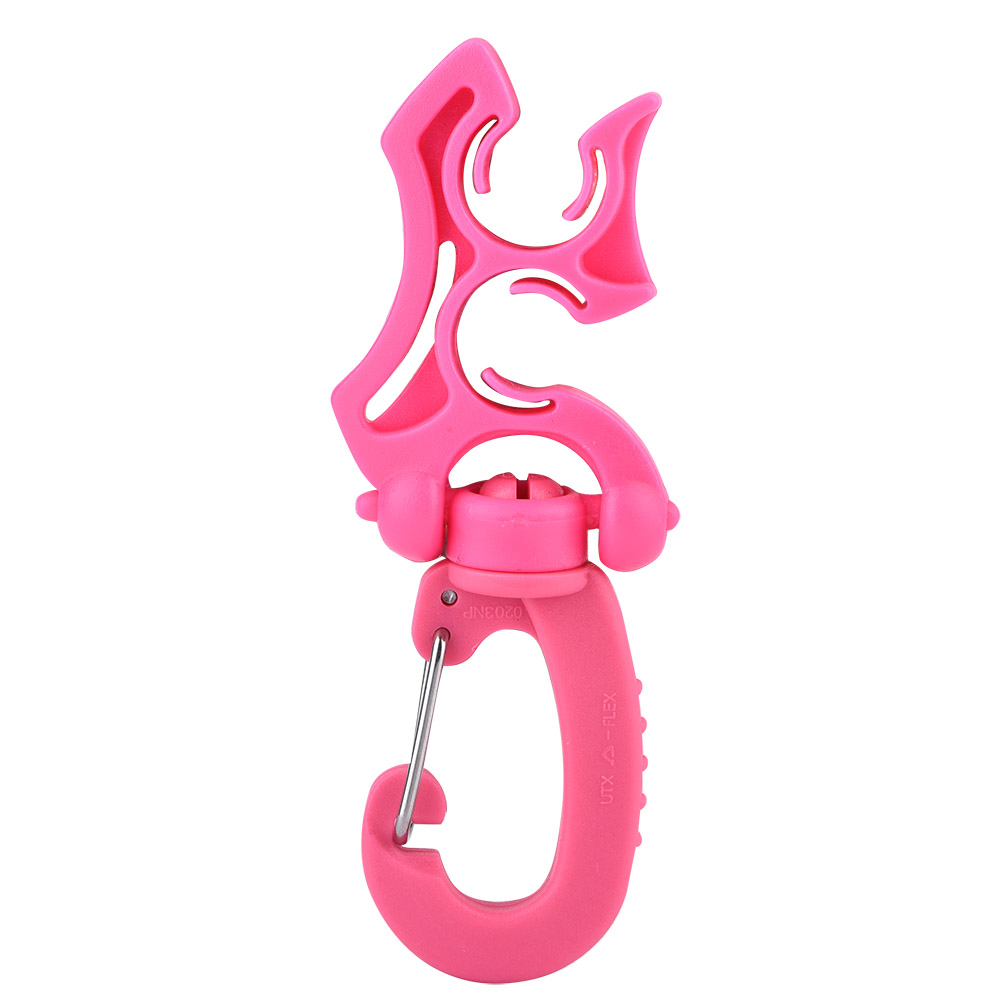 Doppelschlauchhalterung Für Tauchwesten, Reglerbefestigung Mit Clip Und Schlaufe (pink)