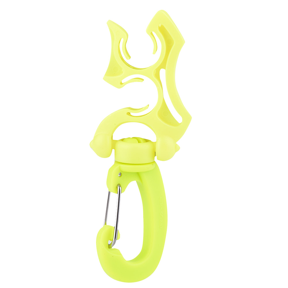 Doppelter Tauchreglerhalter Mit Clip Und Schlaufe Für Schnorchel (gelb)
