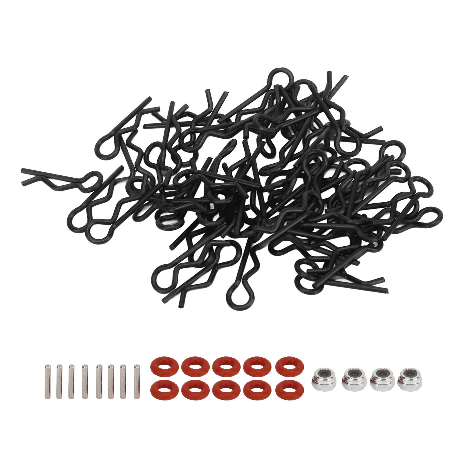 60 Stück Befestigungsclips Für Rc-car-karosserien, 17 Mm Lang, 1,0 Mm Durchmesser, Universell Für Modelle Im Maßstab 1:16 Und 1:18, Schwarze Clips, Einfach Zu Montieren Und Zu Demontieren