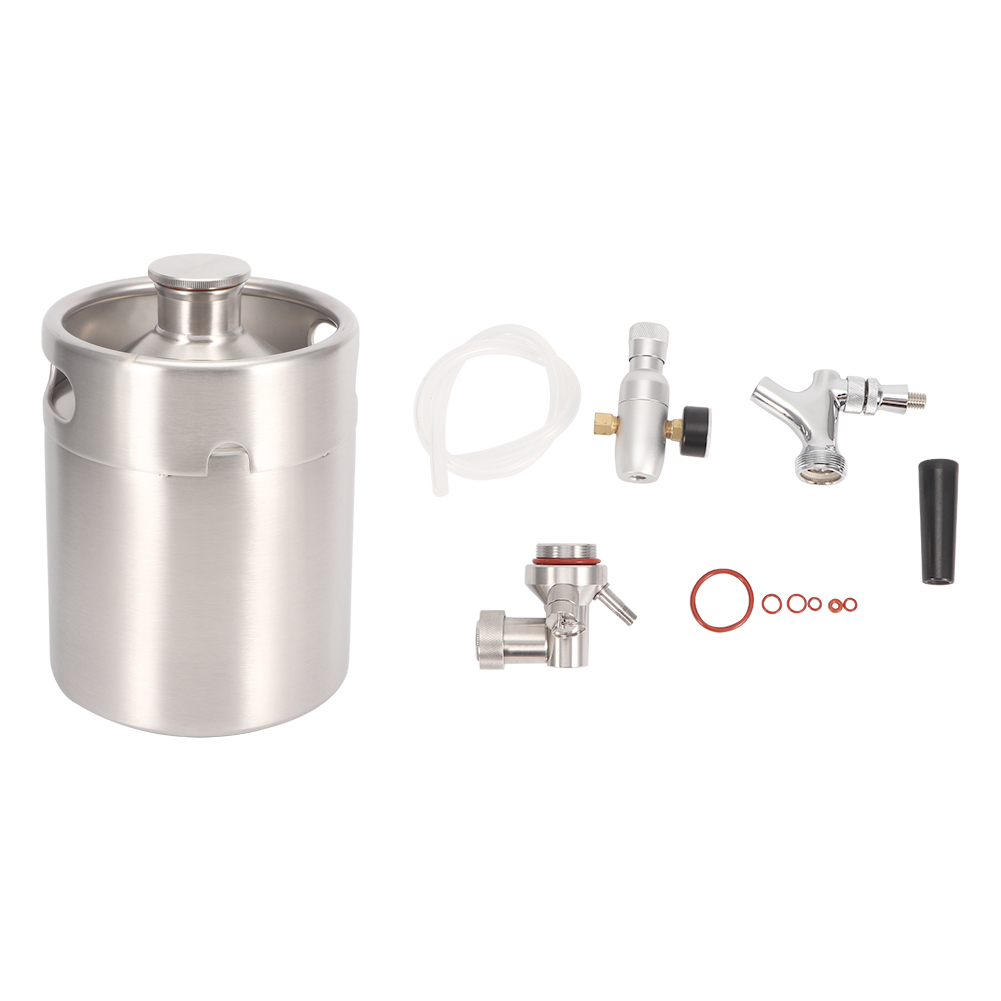 Heimbrauset Mit 2-liter-edelstahl-bierfass, Mini-co2-regler Und Karbonisierungshahn