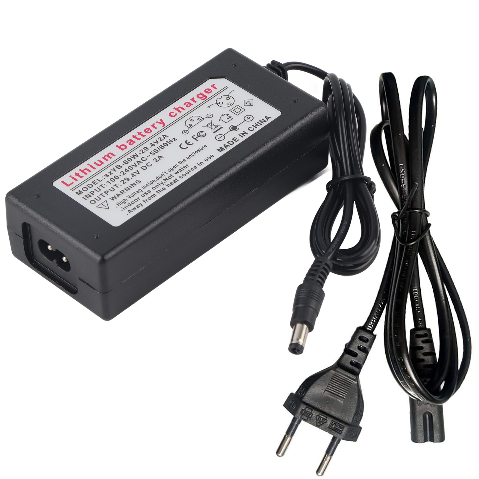 29,4 V 2000 Ma Ladegerät Für Elektroroller Aus Kohlefaser, 100–240 V (eu-stecker)