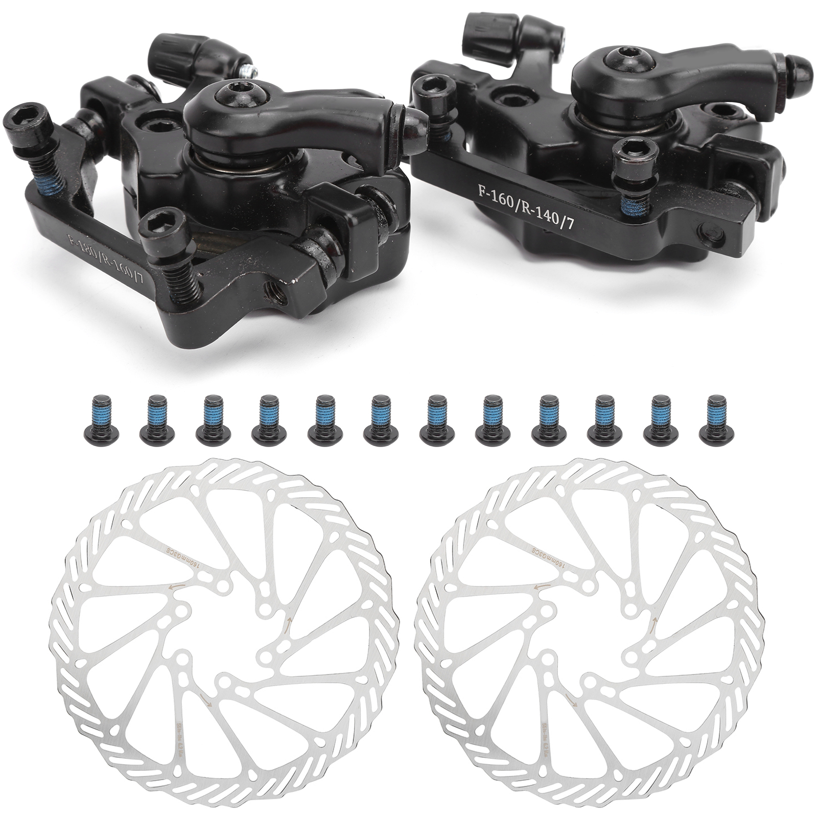 Toopre Scheibenbremssattel-set Für Vorder- Und Hinterrad – Leistungsstarke Bremsleistung Für Mountainbikes Und All-terrain-bikes
