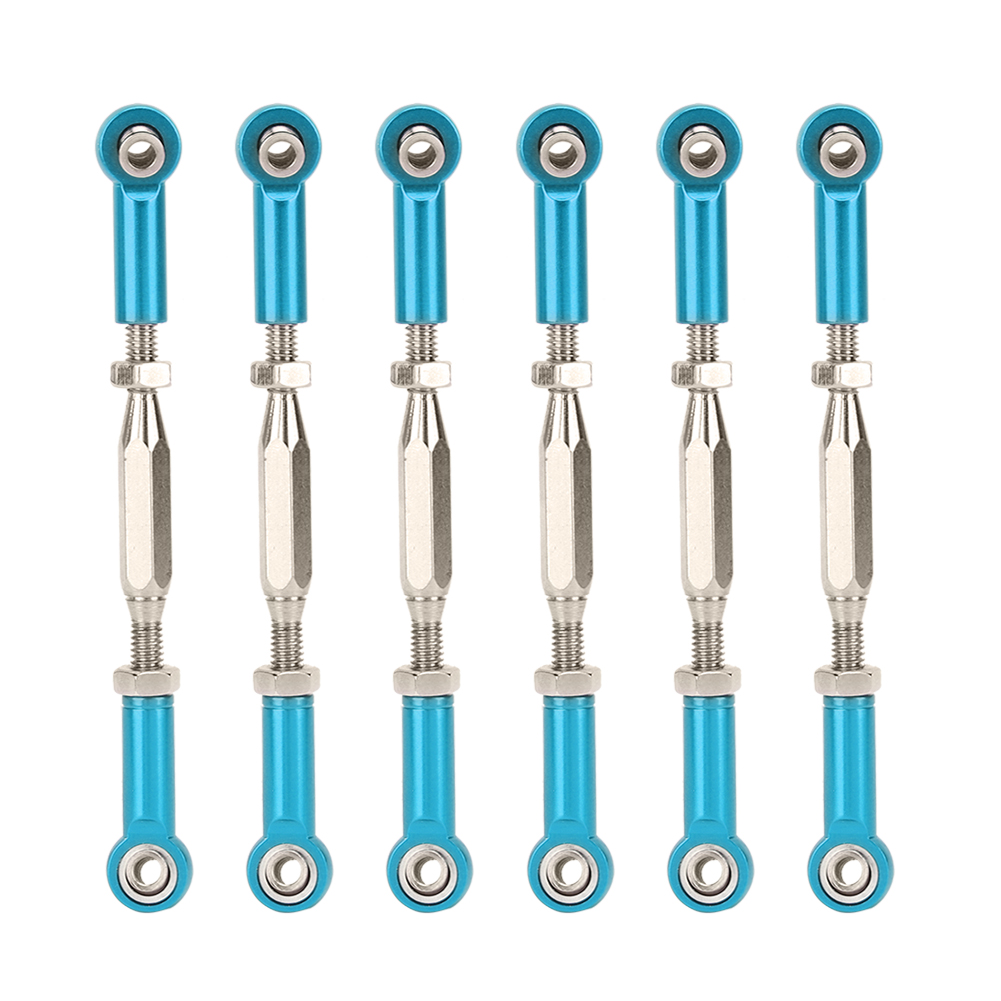 Stück 81 Mm Verstellbare Aluminium-verbindungsstangen Für Rc-car-servomotoren – Blau