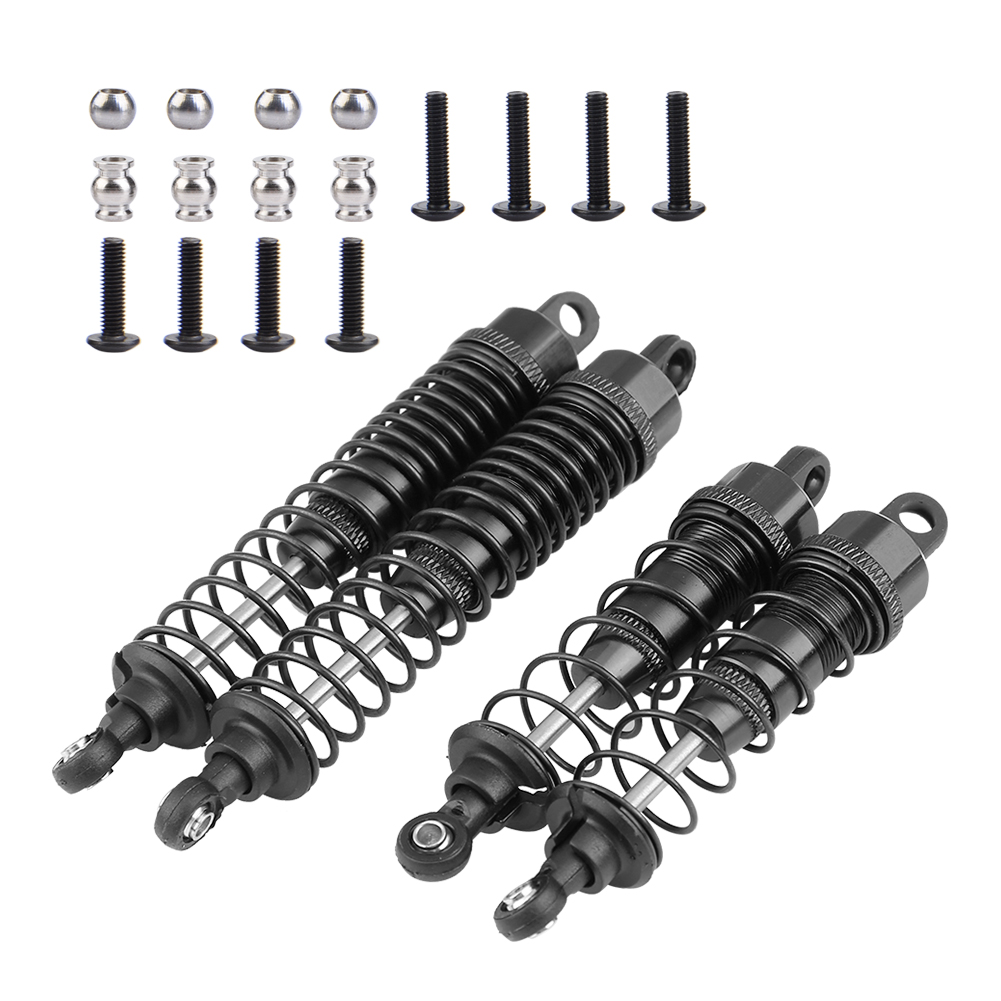 4-teiliger Aluminium-stoßdämpfer 90-108 Mm Für 1:10 Rc Truck Fs 53633 51805 51806 (schwarz)