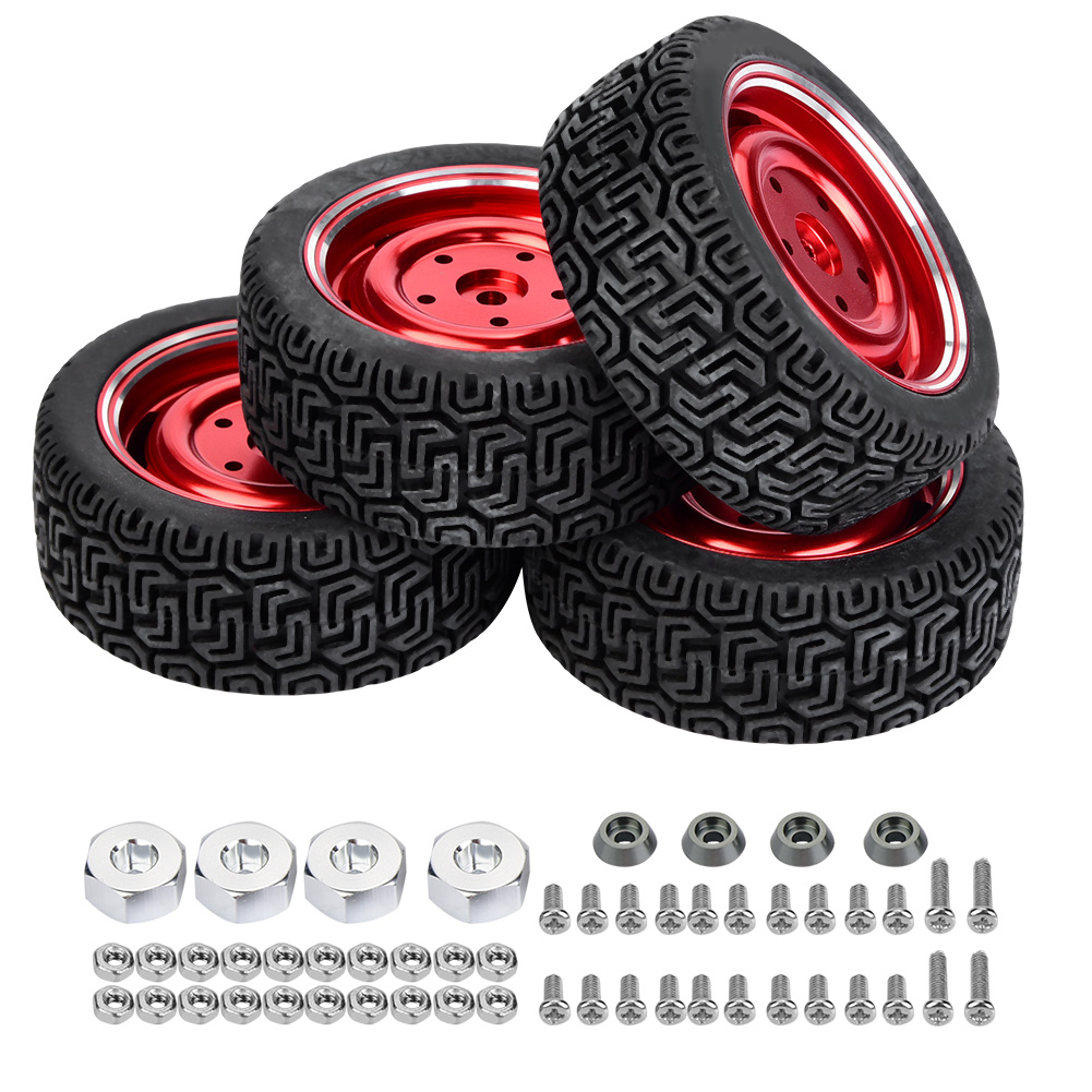 Stück Gummireifen Und Felgen Für Wpl B14 B24 B16 C14 C24 Rc-truck-modelle (ref: Wpl1649r)