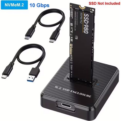 Externes Usb-c 3.1 Nvme Ssd-gehäuse, 10 Gbit/s Lese-/schreibadapter Für M.2-laufwerke