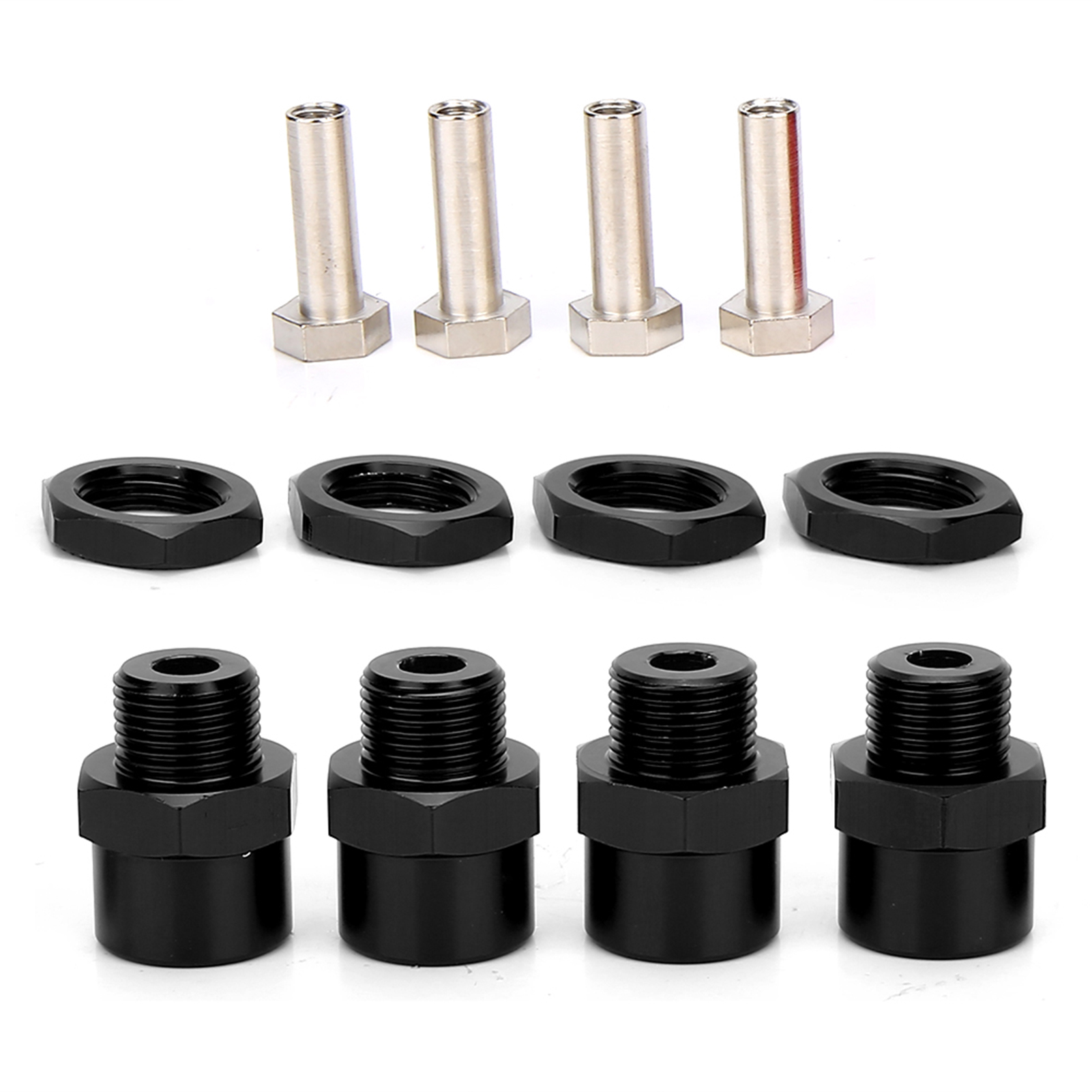 12-17 Mm Radnaben-umrüstadapter Für 1/10 Rc-car Sakura D4 Hsp 94123 - Schwarz