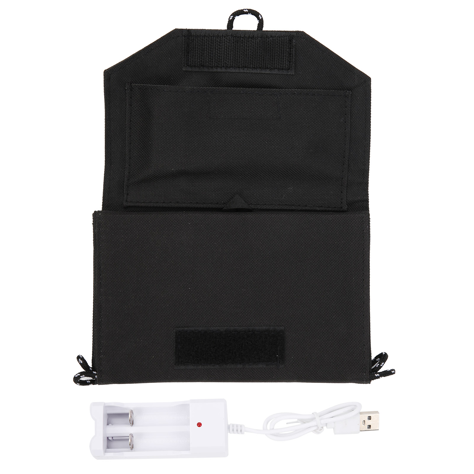 7,2-w-faltbares, Tragbares Solarpanel Mit Usb-anschluss Zum Aufladen Von Mobiltelefonen – Schwarz