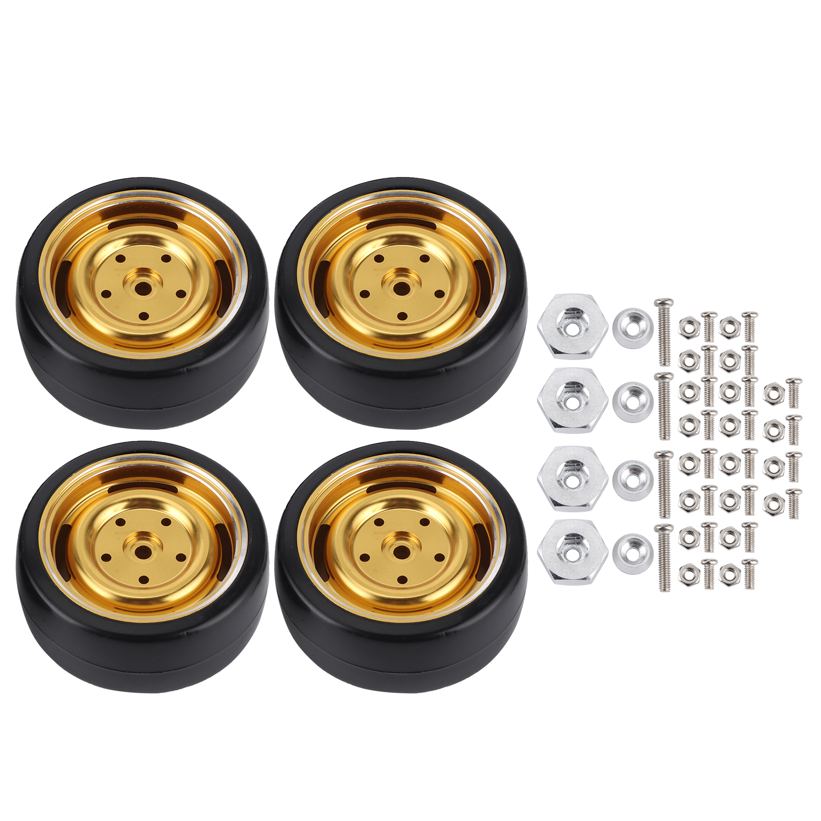 Stück 63-mm-metallfelgen Für Rc-cars, Driftreifen, Zubehör Für Wpl D12 Trucks