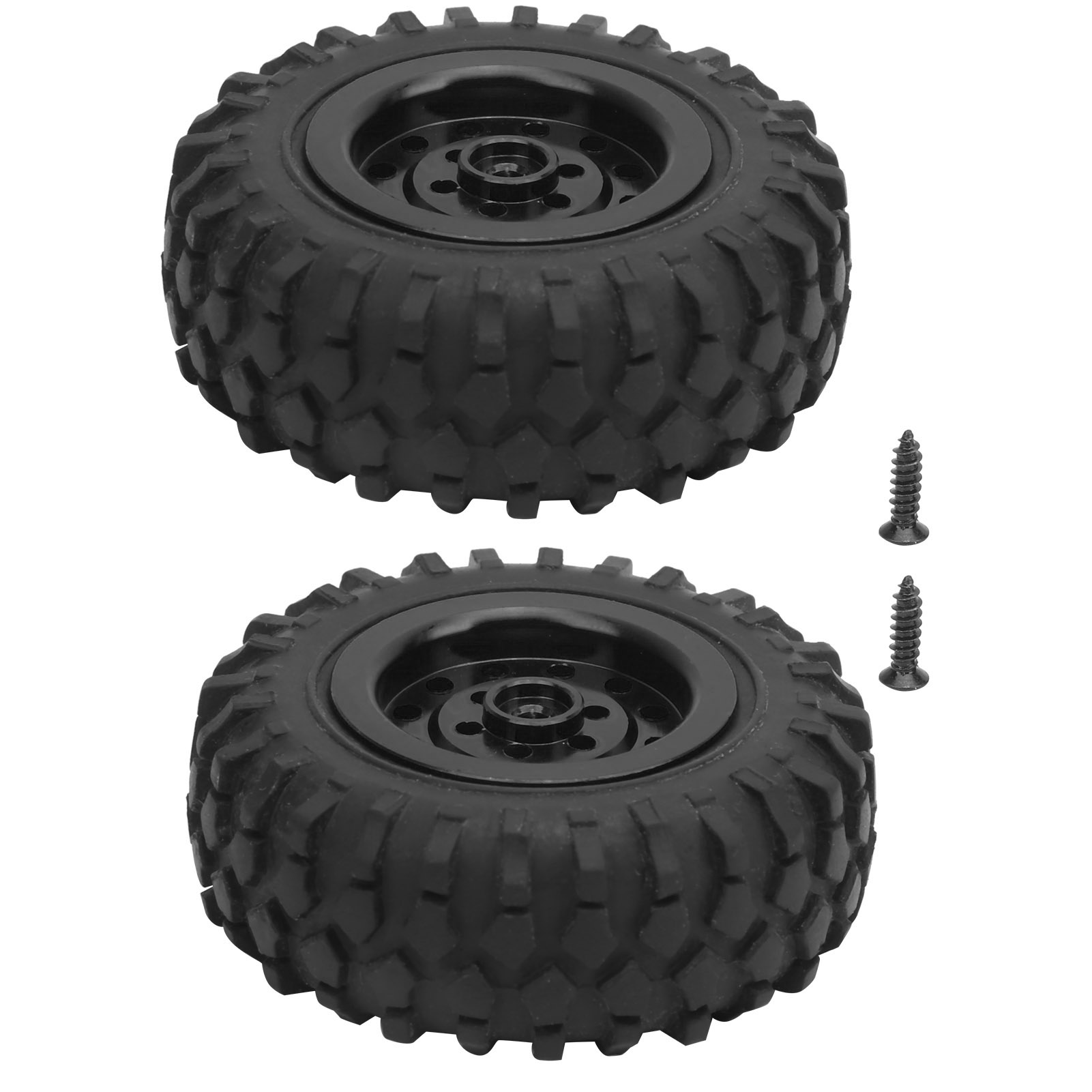 55-mm-rc-truck-reifen Aus Aluminiumlegierung Mit Antirutschschrauben Für Wpl D12 1/10 (schwarz)
