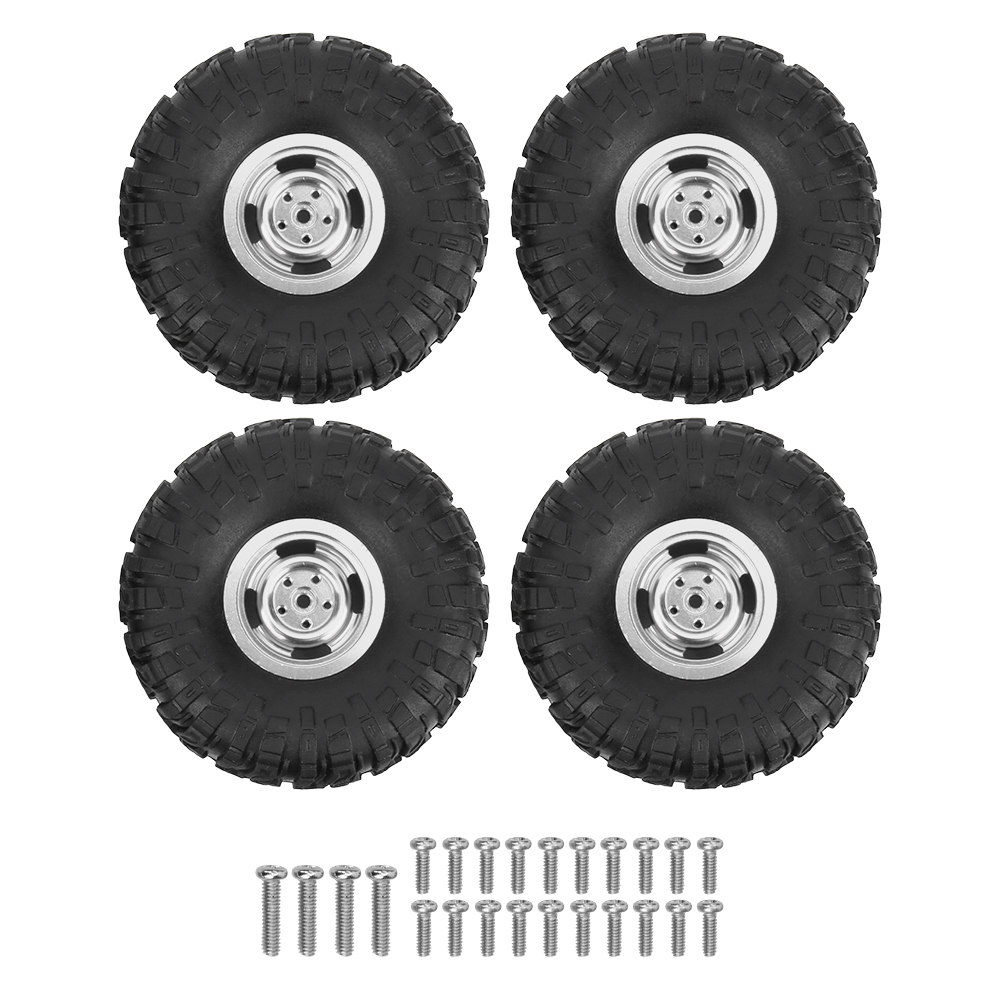 Ersatzgummireifen Für Mn90 91 99 99s, Upgrade-teil Für 1/12 Rc-cars Und Crawler, Silbernes Zubehör