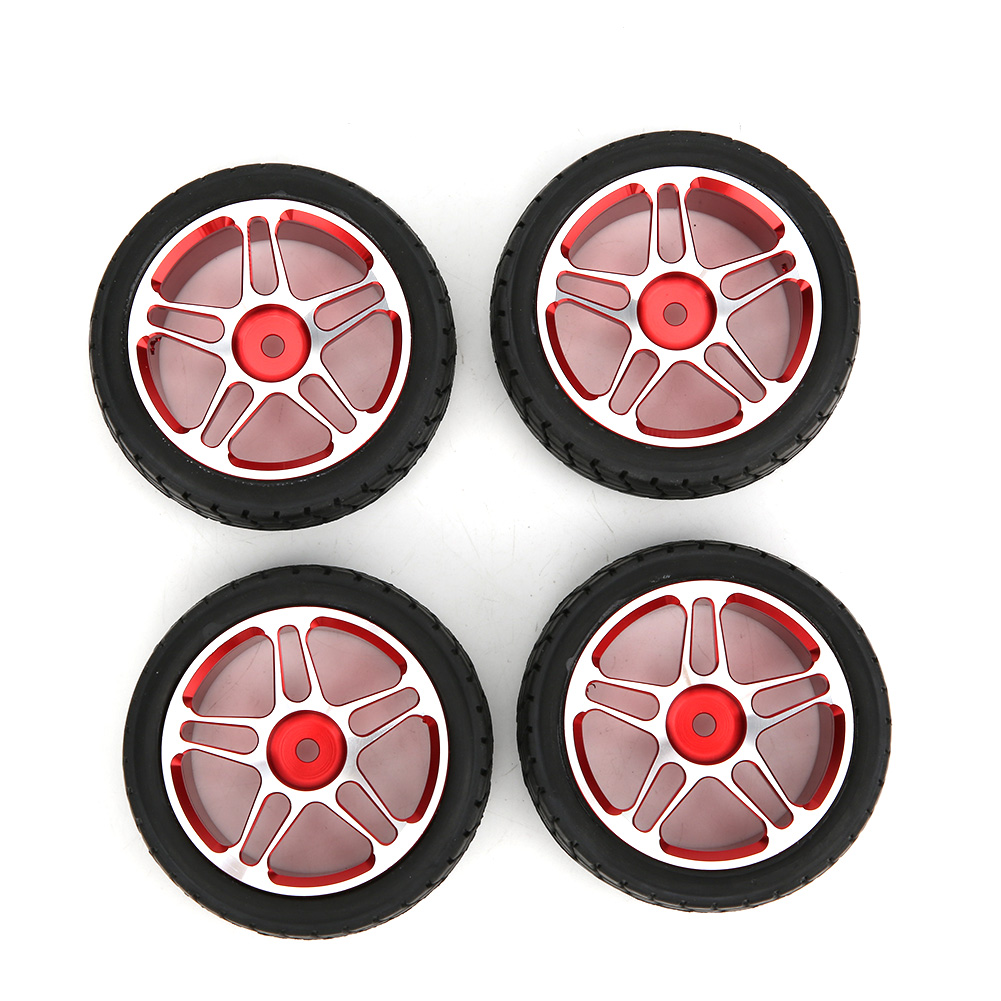 Stück Aluminiumfelgen Für 1/10 Rc-cars, Ersatzräder Für Ferngesteuerte Fahrzeuge, Rot
