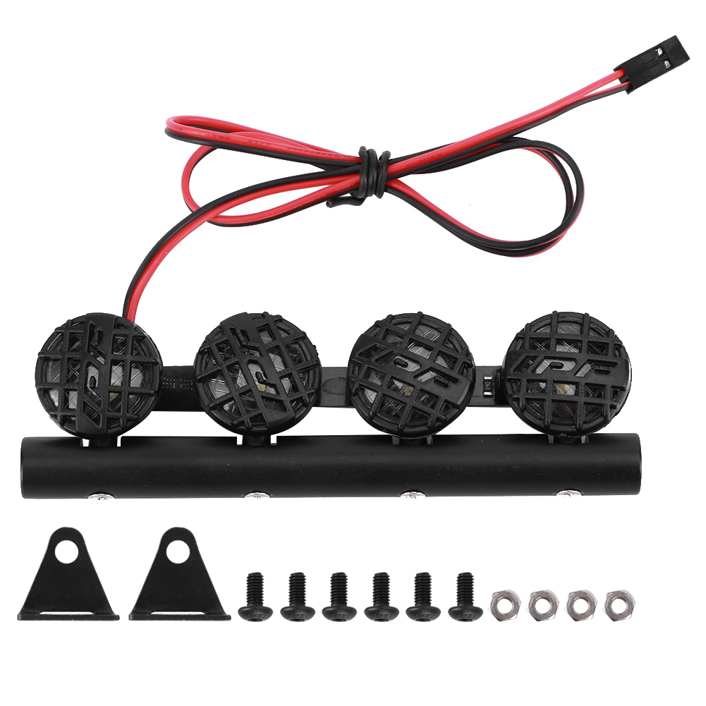 Trx4 Scx10 Led-dachleuchte, Gepäckträgerbeleuchtung, 4 Leds, Kompatibel Mit 1/10 Rc-crawlern