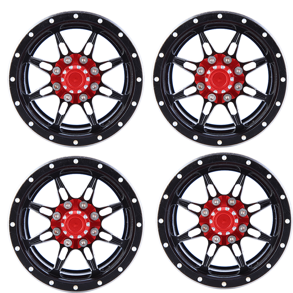 Stück 1,9 Zoll Universal-felgen Aus Schwarzer Aluminiumlegierung Für 1/10 Rc-crawler