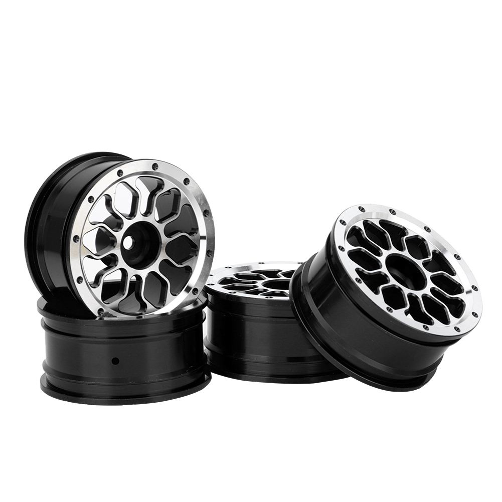 4-teilige 1,9-zoll-aluminiumfelgen Für 1:10 Rc-cars – Offroad-fahren Und Driften – Schwarz