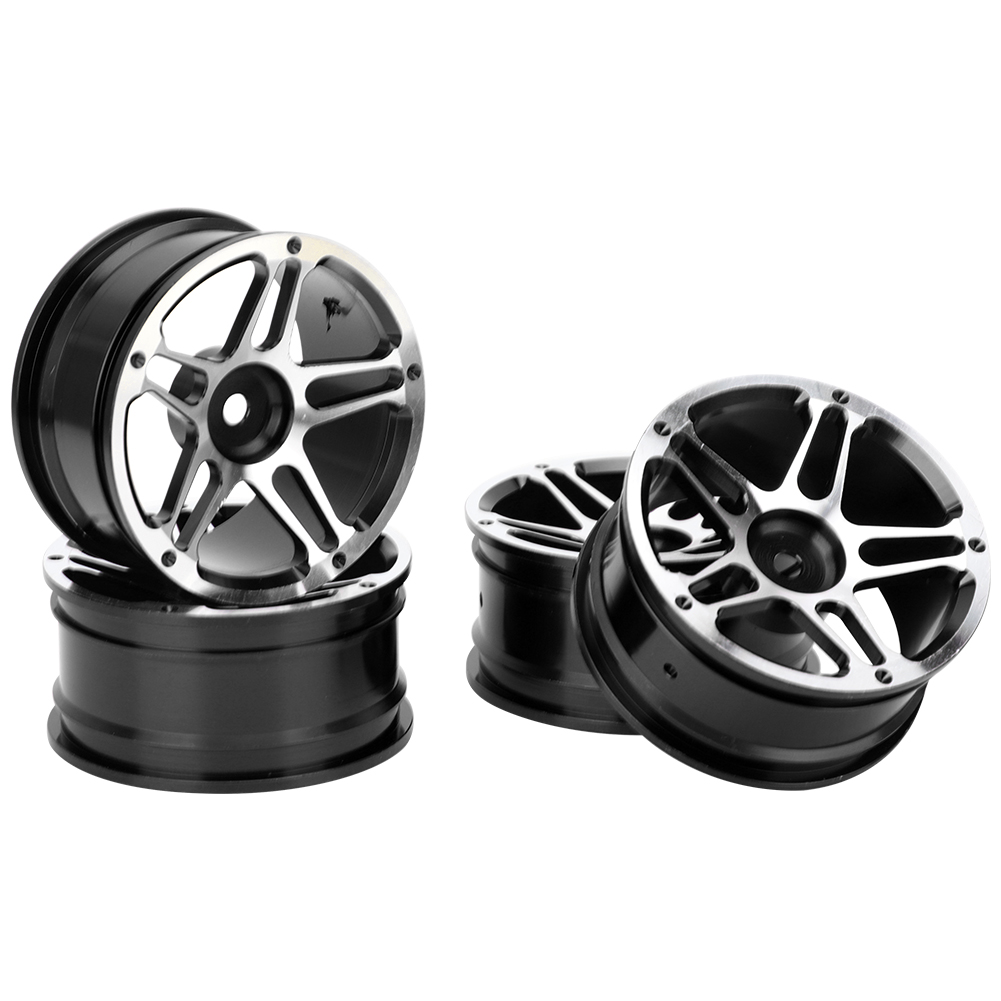 4-teilige 1,9-zoll-aluminiumfelgen Für 1:10 Rc-cars, Ideal Zum Driften Und Klettern, Schwarz