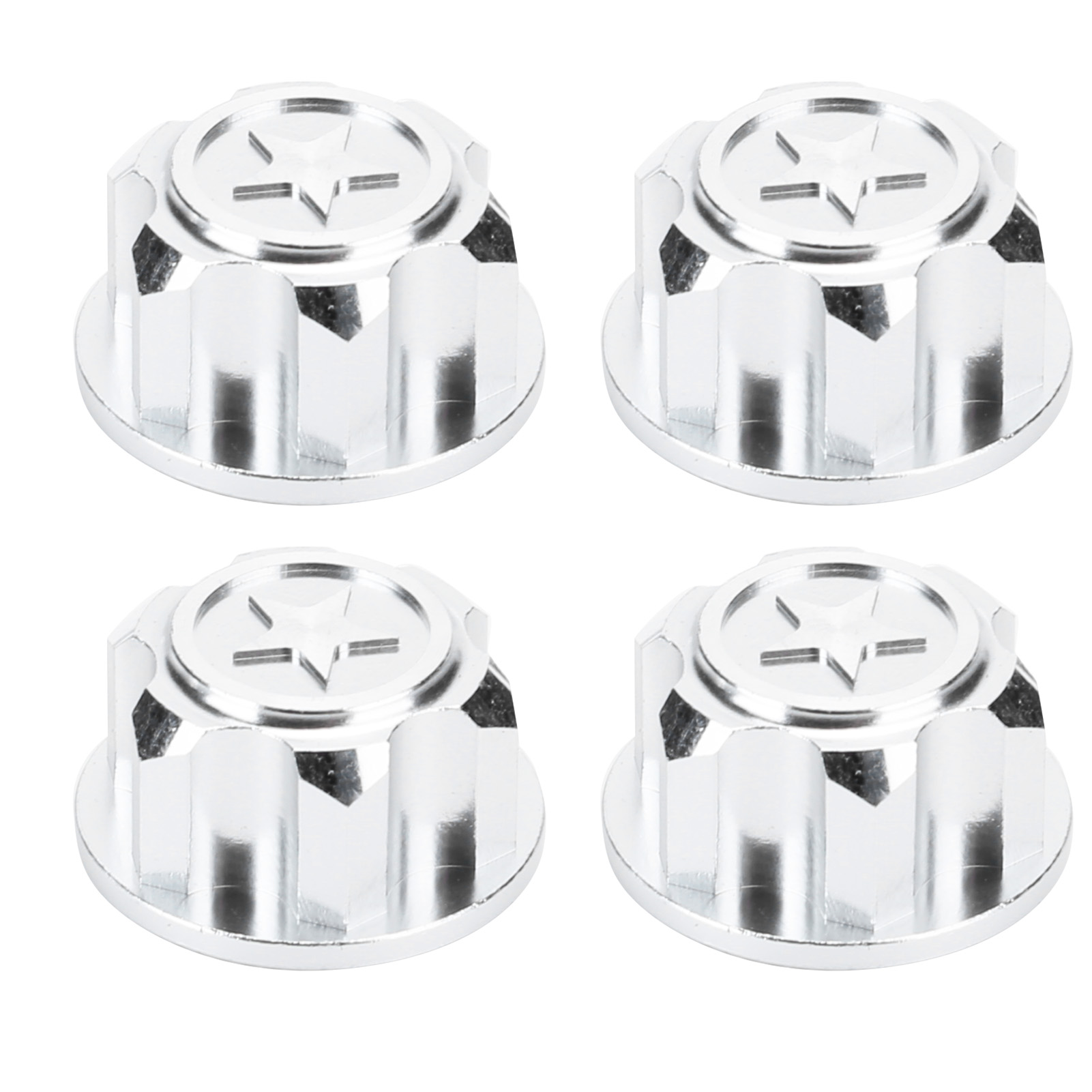 4-teilige Radkappen Aus Aluminiumlegierung Für Traxxas X-maxx 1/10 Rc-car-zubehör (silber)