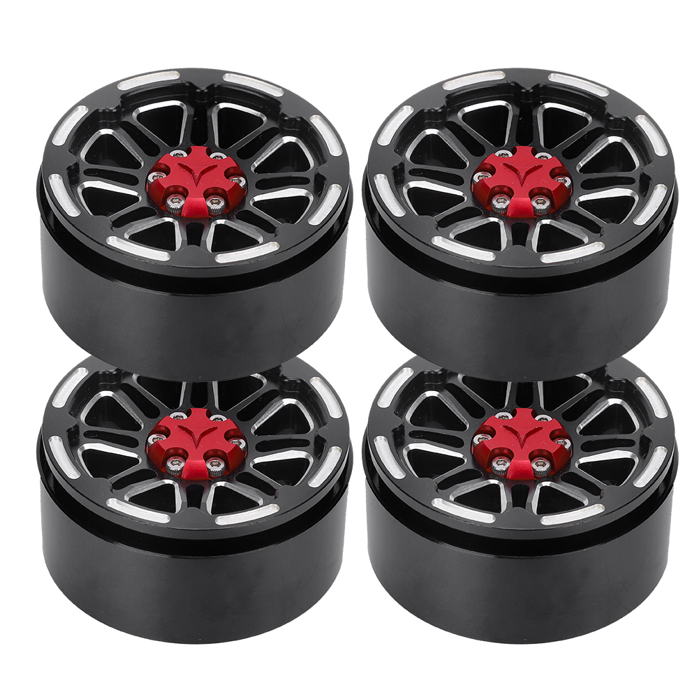 4-teiliges Set Professioneller Cnc-metallfelgen Für 1/10 Rc-crawler, 1,9 Zoll Zubehör