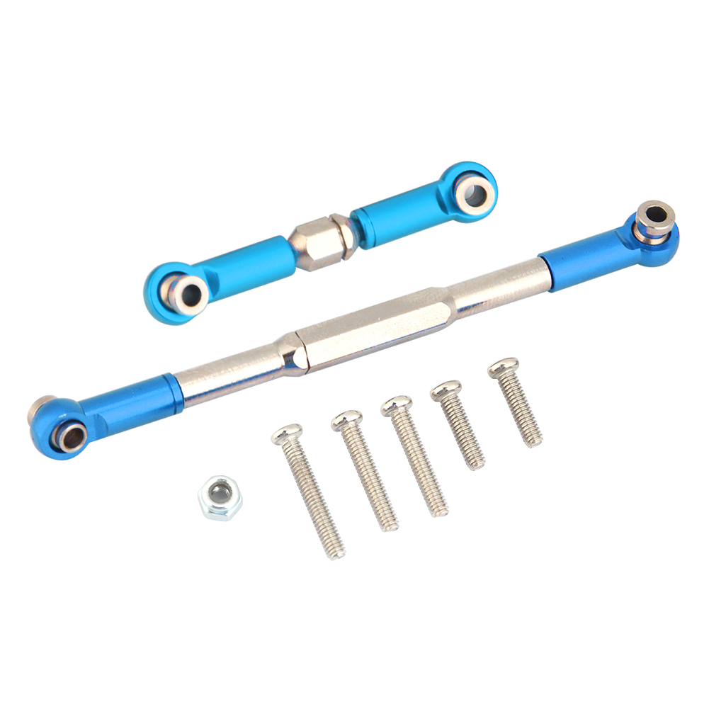 Cnc-gefräster Spurstangensatz Aus Aluminiumlegierung Für Wpl 1608t Rc-truck (blau)