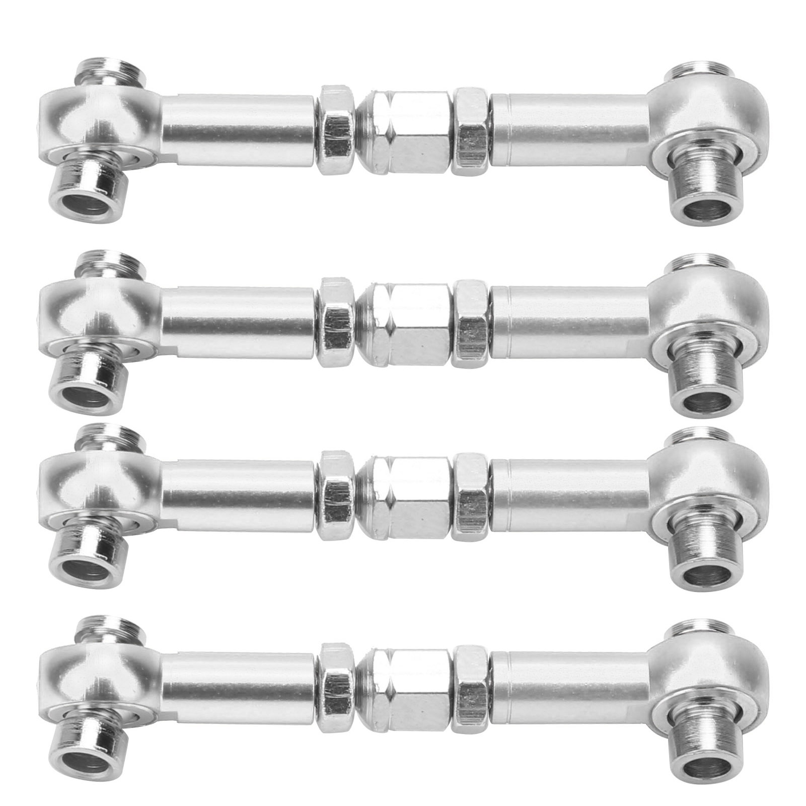 4-teiliges Lenkschaftset Aus Aluminiumlegierung Für Hsp 94122 1/10, Upgrade-rc-teile, Silber
