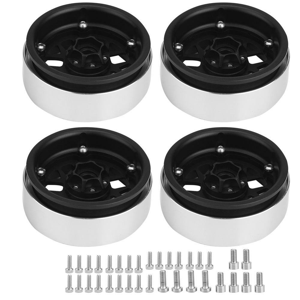4-teiliger Universeller 2,2"-metallfelgensatz Für 1/10 Rc-cars, Beadlock-felgen Für Crawler