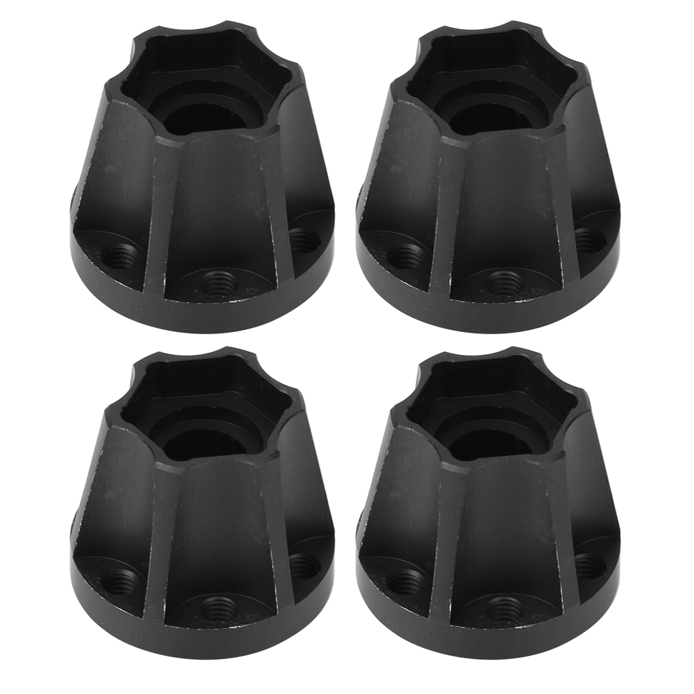 Stück Schwarze Sechskantnaben Für Rc-car-räder, Adapter Für Scx10, 1/10 Crawler, Kompatibel Mit 1,9- Und 2,2-zoll-felgen, 20 Mm